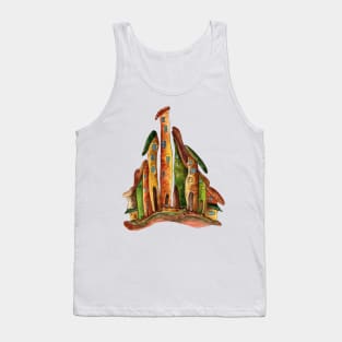 VILLAGE HOUSE WATERCOLOR Tank Top